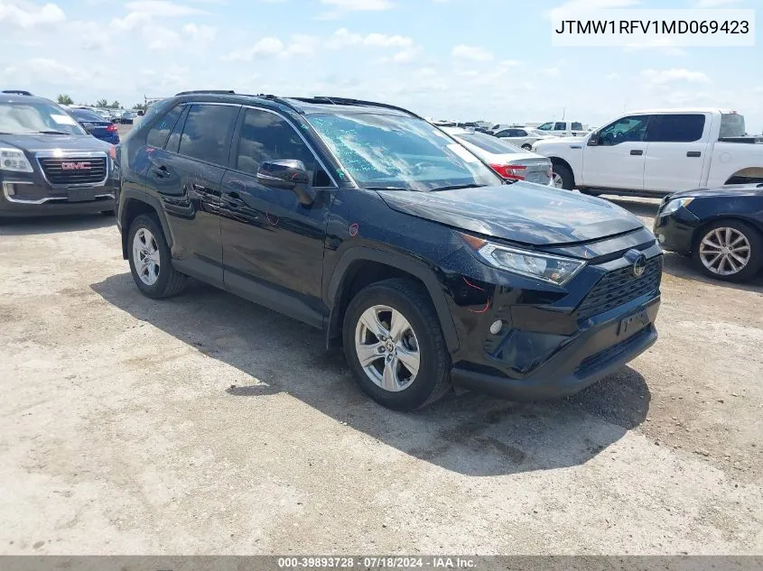 2021 Toyota Rav4 Xle VIN: JTMW1RFV1MD069423 Lot: 39893728