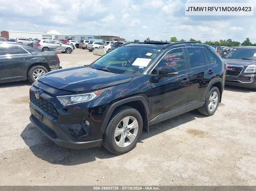 2021 Toyota Rav4 Xle VIN: JTMW1RFV1MD069423 Lot: 39893728