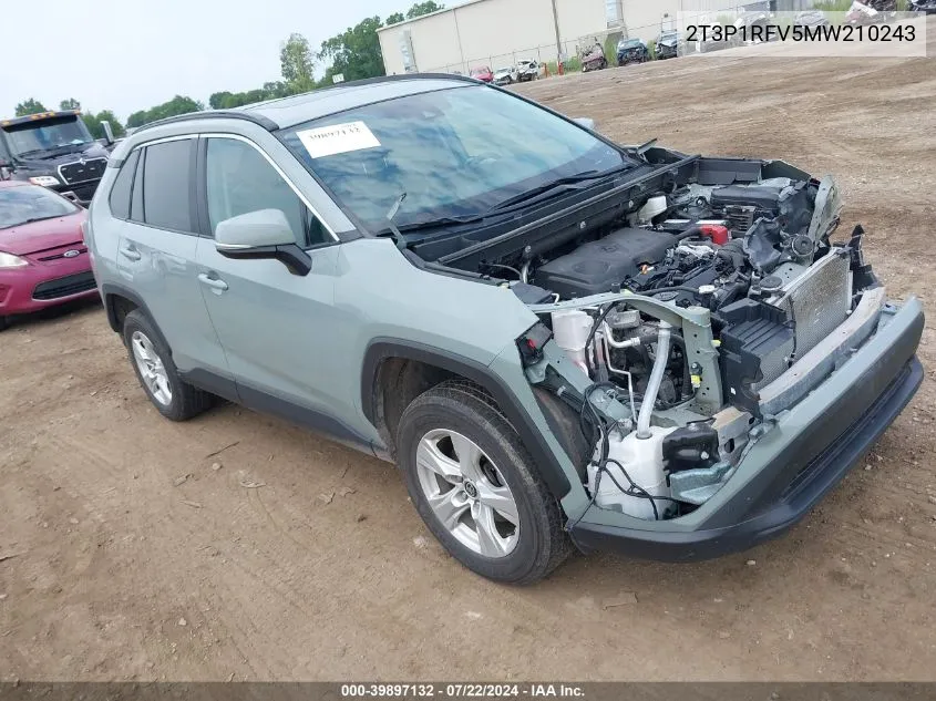 2T3P1RFV5MW210243 2021 Toyota Rav4 Xle