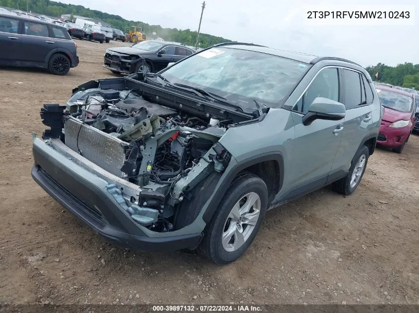 2T3P1RFV5MW210243 2021 Toyota Rav4 Xle