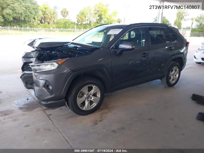 2021 Toyota Rav4 Xle VIN: 2T3W1RFV7MC140807 Lot: 39901047