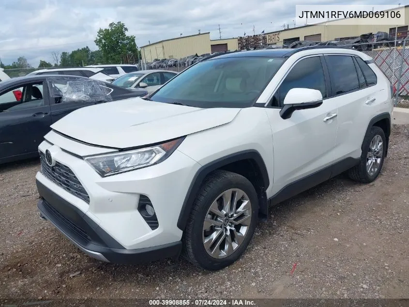 2021 Toyota Rav4 Limited VIN: JTMN1RFV6MD069106 Lot: 39908855