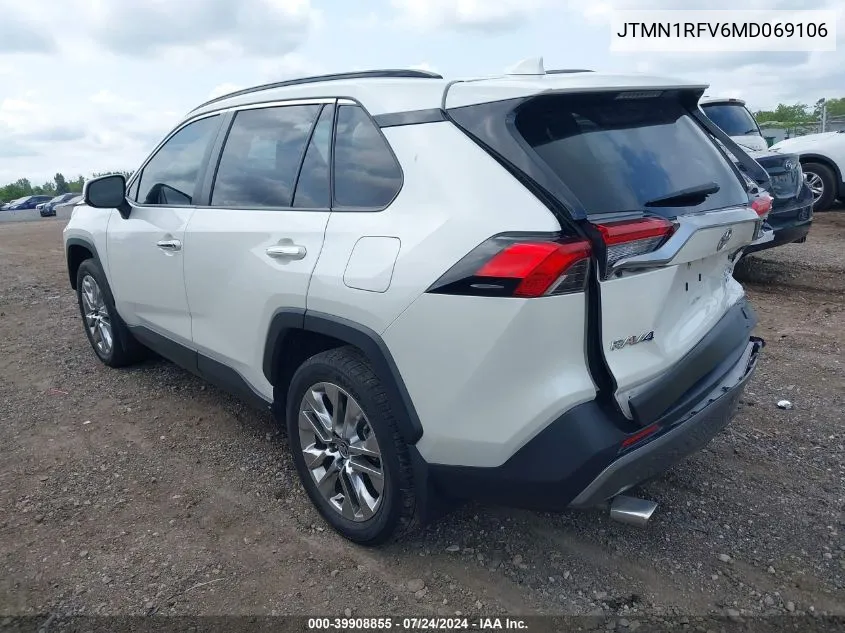 2021 Toyota Rav4 Limited VIN: JTMN1RFV6MD069106 Lot: 39908855