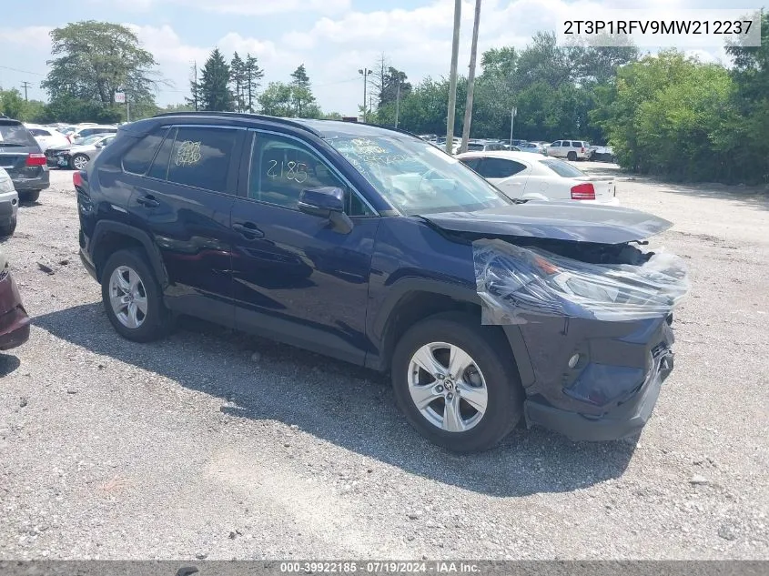 2021 Toyota Rav4 Xle VIN: 2T3P1RFV9MW212237 Lot: 39922185