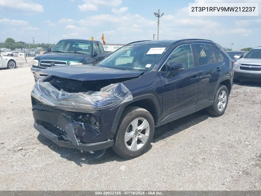 2021 Toyota Rav4 Xle VIN: 2T3P1RFV9MW212237 Lot: 39922185