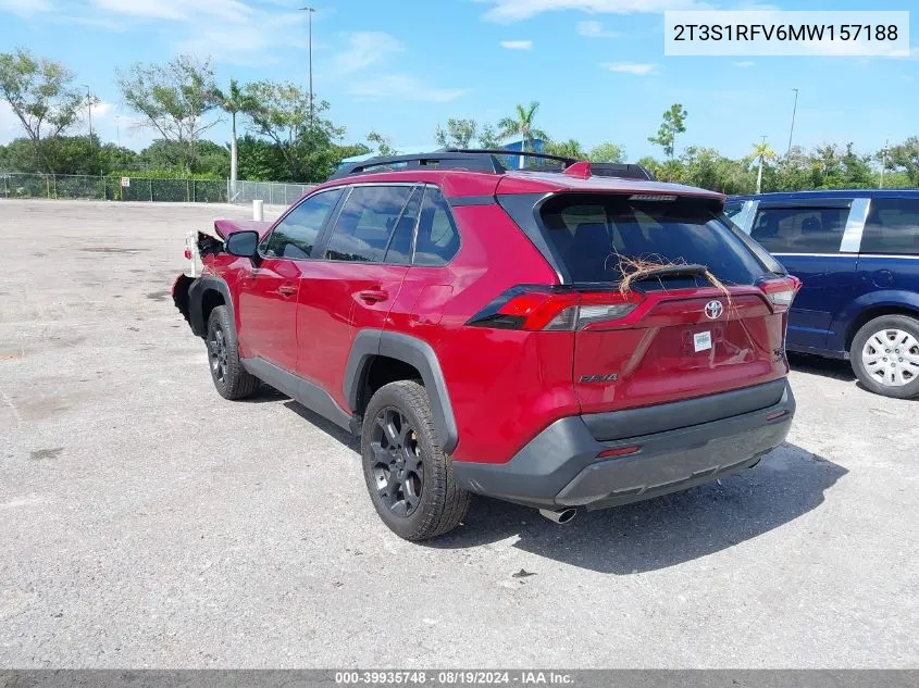 2021 Toyota Rav4 Trd Off-Road VIN: 2T3S1RFV6MW157188 Lot: 39935748