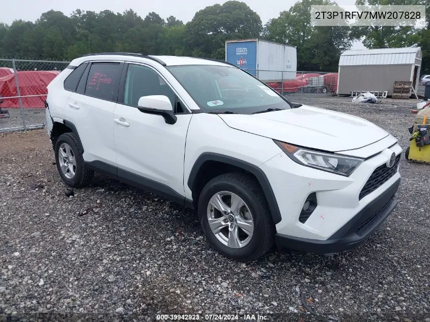 2021 Toyota Rav4 Xle VIN: 2T3P1RFV7MW207828 Lot: 39942923