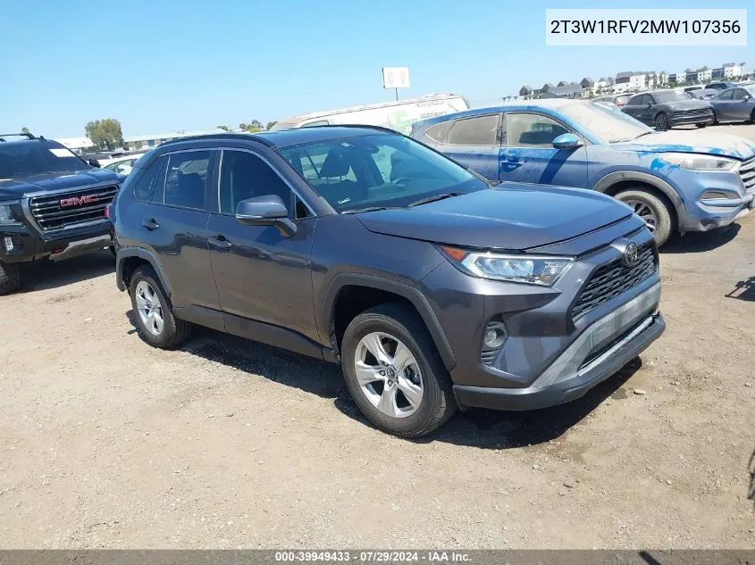 2021 Toyota Rav4 Xle VIN: 2T3W1RFV2MW107356 Lot: 39949433