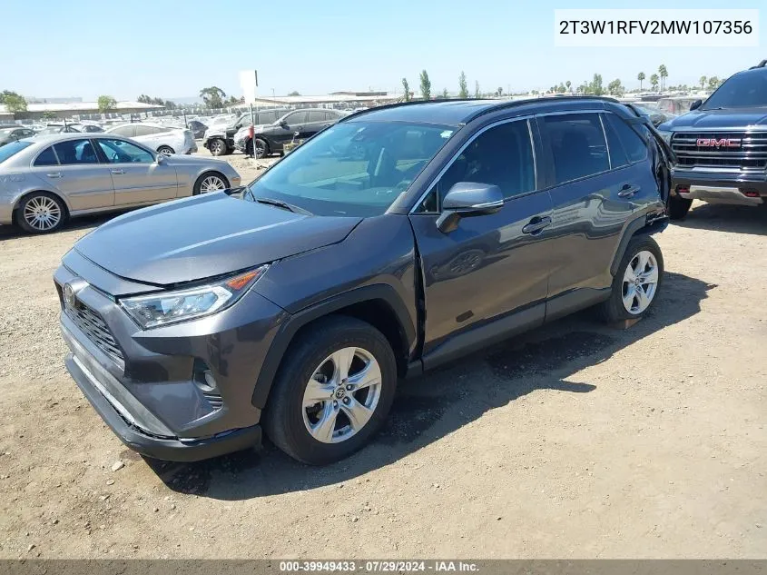 2021 Toyota Rav4 Xle VIN: 2T3W1RFV2MW107356 Lot: 39949433