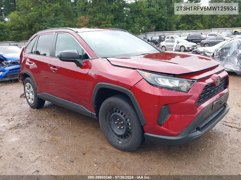 2021 Toyota Rav4 Le VIN: 2T3H1RFV6MW125934 Lot: 40667804