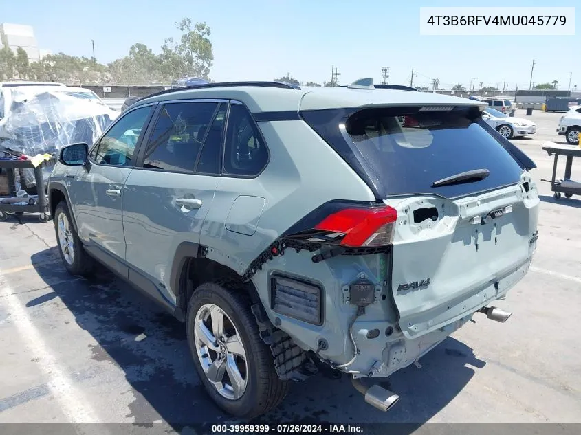 2021 Toyota Rav4 Hybrid Xle Premium VIN: 4T3B6RFV4MU045779 Lot: 39959399