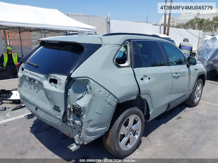 4T3B6RFV4MU045779 2021 Toyota Rav4 Hybrid Xle Premium