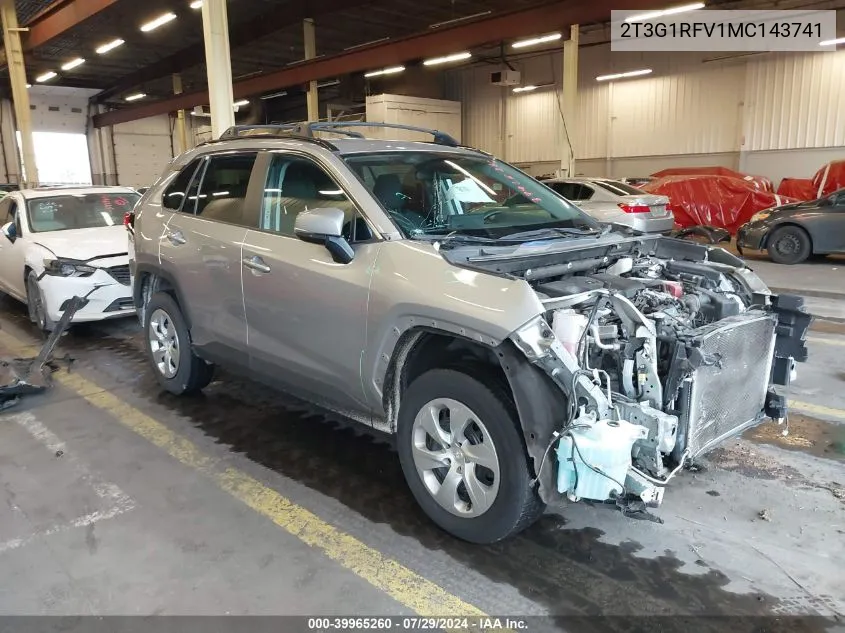 2T3G1RFV1MC143741 2021 Toyota Rav4 Le