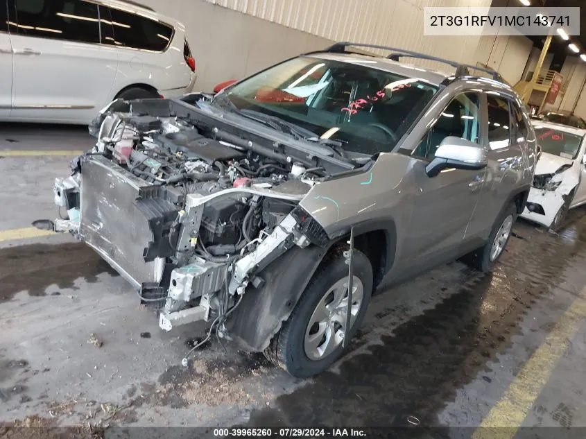 2T3G1RFV1MC143741 2021 Toyota Rav4 Le