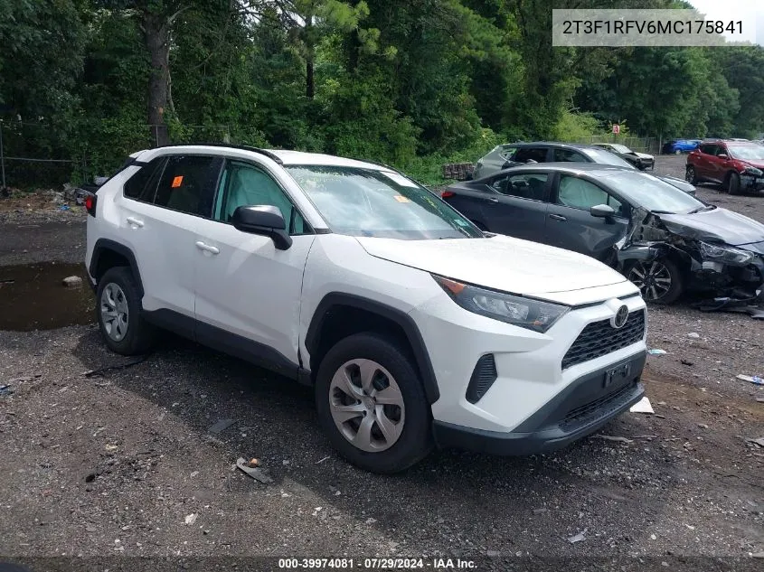 2T3F1RFV6MC175841 2021 Toyota Rav4 Le