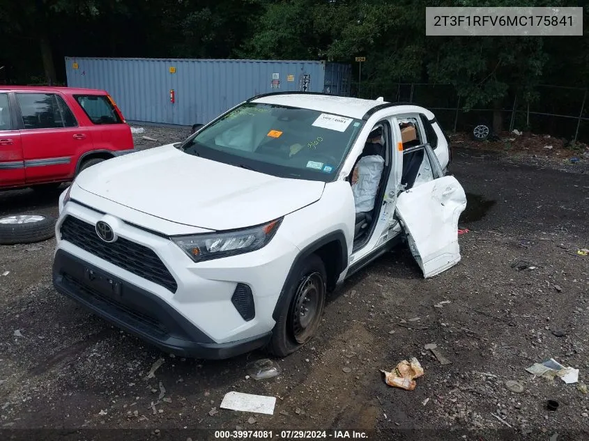 2021 Toyota Rav4 Le VIN: 2T3F1RFV6MC175841 Lot: 39974081