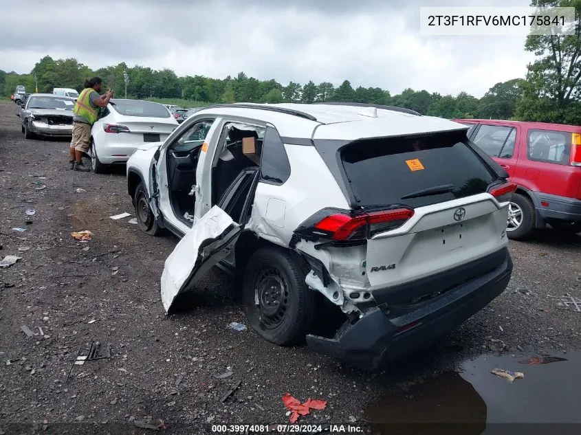 2T3F1RFV6MC175841 2021 Toyota Rav4 Le