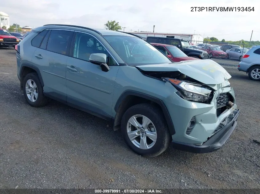 2021 Toyota Rav4 Xle VIN: 2T3P1RFV8MW193454 Lot: 39979991