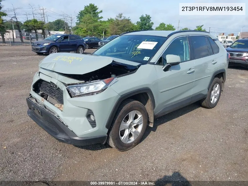 2T3P1RFV8MW193454 2021 Toyota Rav4 Xle