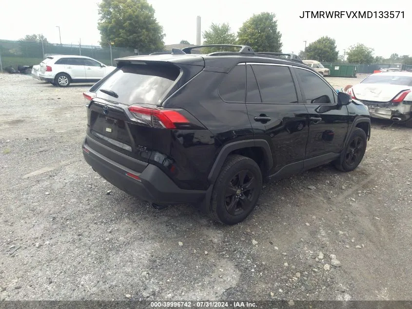 2021 Toyota Rav4 Hybrid Xle VIN: JTMRWRFVXMD133571 Lot: 39996742