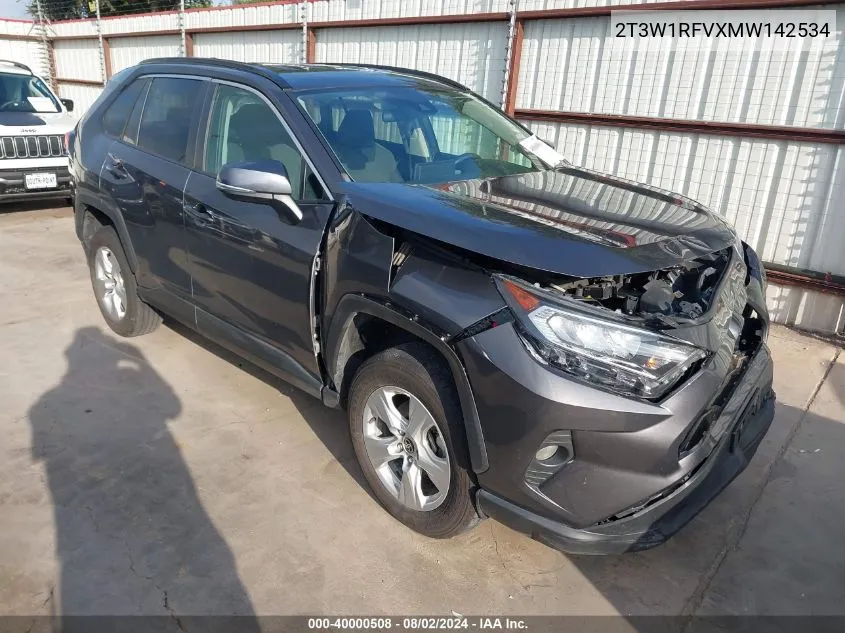 2T3W1RFVXMW142534 2021 Toyota Rav4 Xle