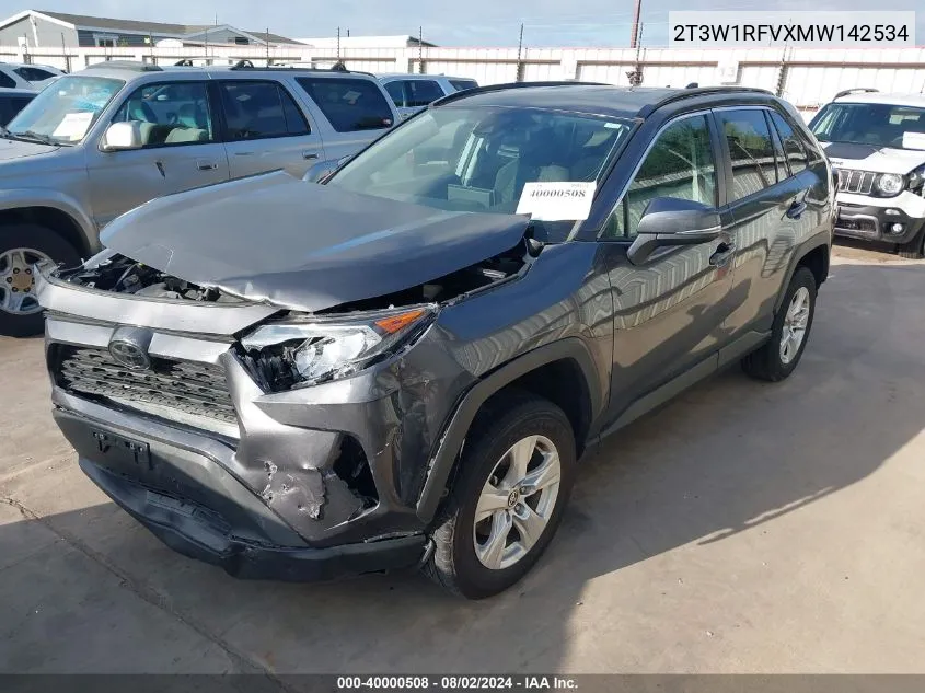 2T3W1RFVXMW142534 2021 Toyota Rav4 Xle