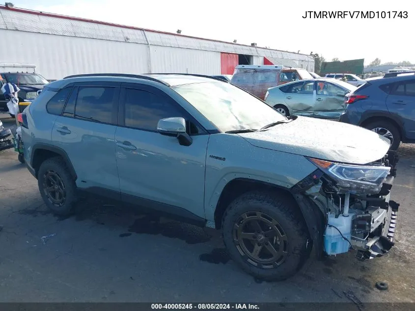 JTMRWRFV7MD101743 2021 Toyota Rav4 Hybrid Xle