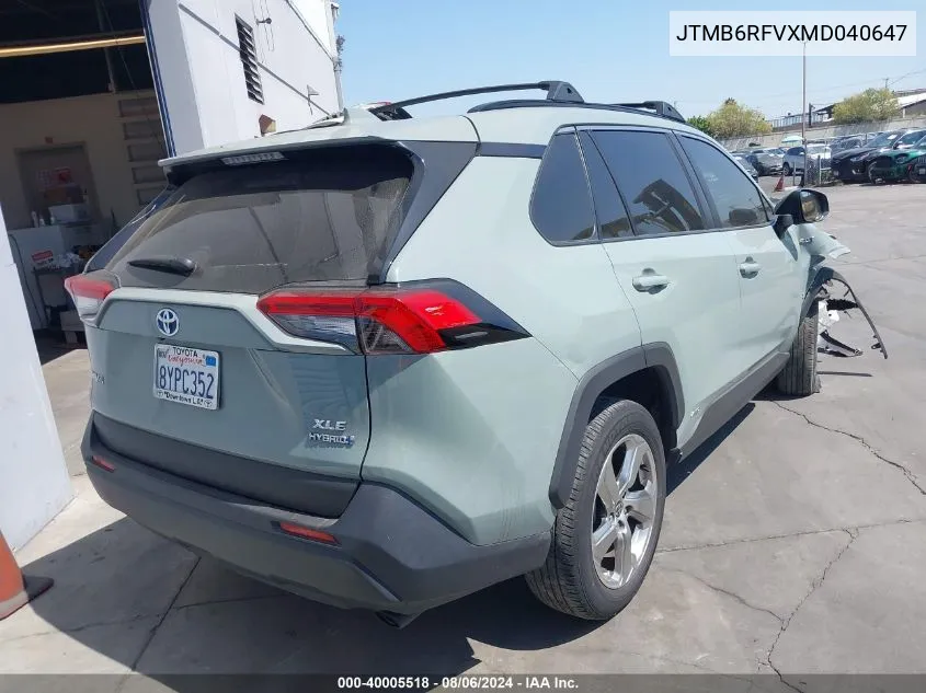 JTMB6RFVXMD040647 2021 Toyota Rav4 Xle Premium/Xse