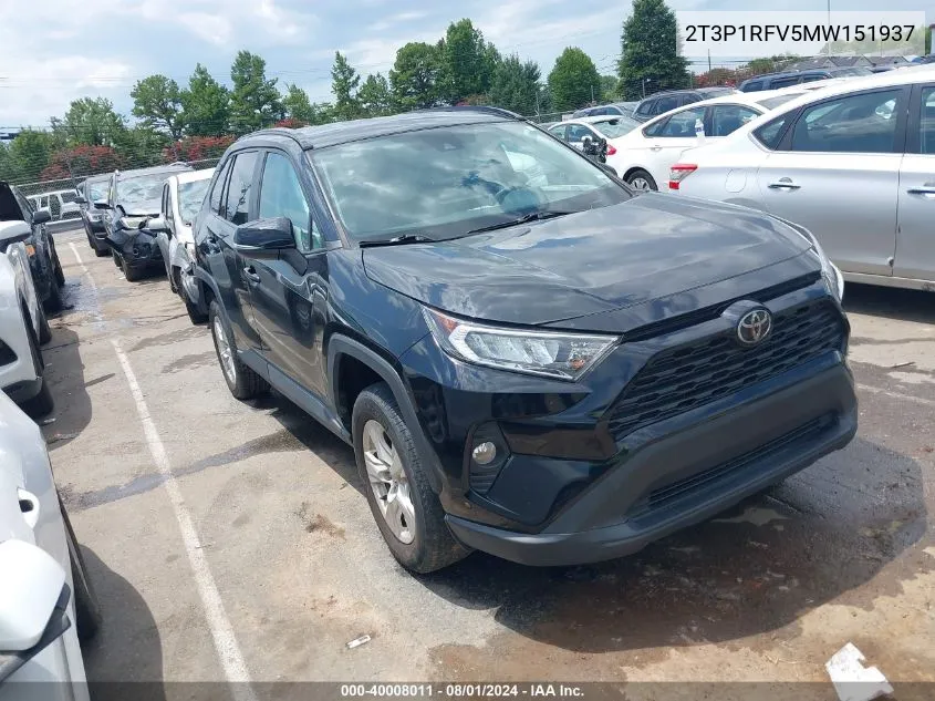 2T3P1RFV5MW151937 2021 Toyota Rav4 Xle