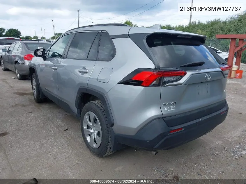 2021 Toyota Rav4 Le VIN: 2T3H1RFV3MW127737 Lot: 40009574