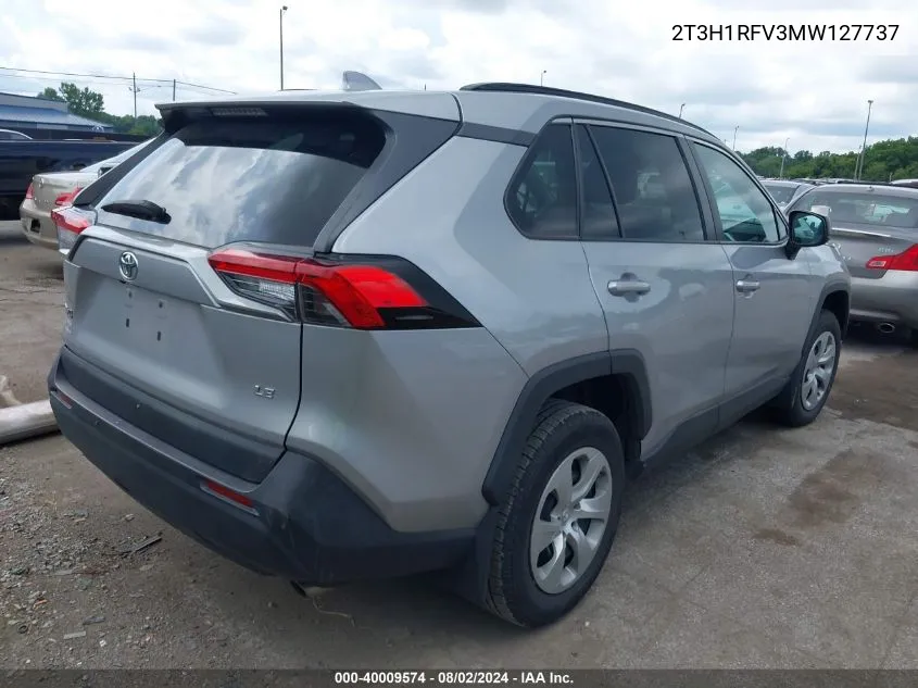 2021 Toyota Rav4 Le VIN: 2T3H1RFV3MW127737 Lot: 40009574