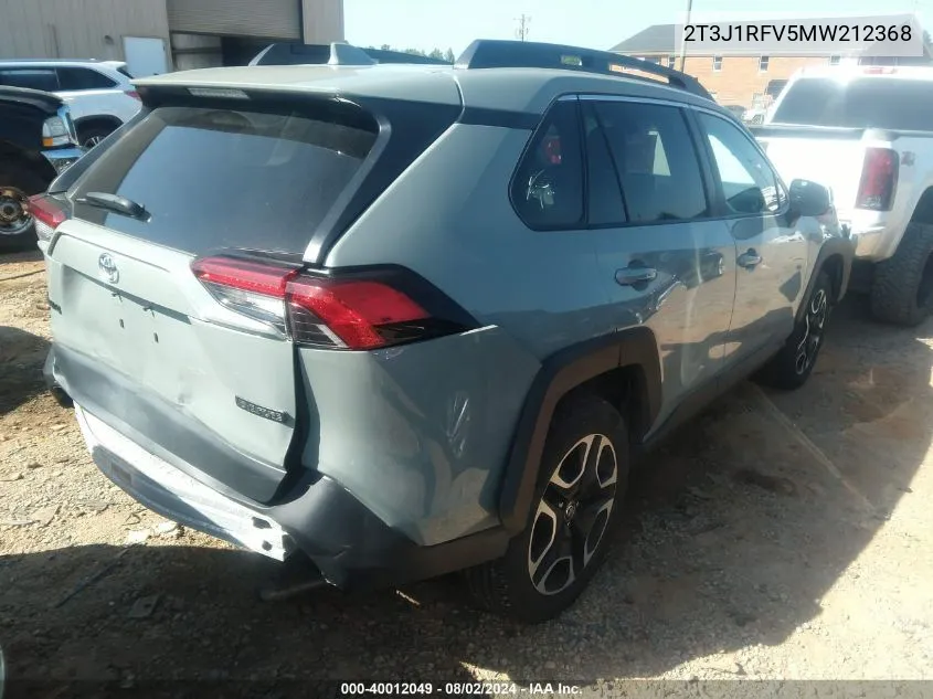 2T3J1RFV5MW212368 2021 Toyota Rav4 Adventure