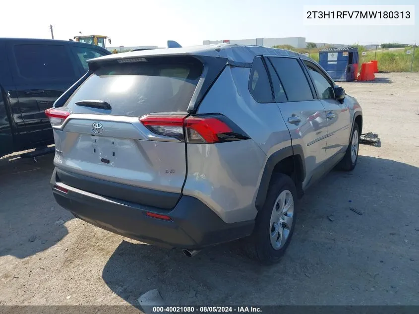 2021 Toyota Rav4 Le VIN: 2T3H1RFV7MW180313 Lot: 40021080