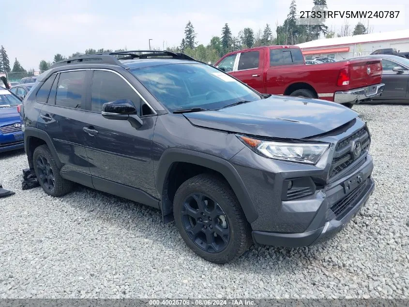 2021 Toyota Rav4 Trd Off-Road VIN: 2T3S1RFV5MW240787 Lot: 40025708