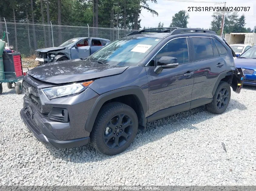 2021 Toyota Rav4 Trd Off-Road VIN: 2T3S1RFV5MW240787 Lot: 40025708