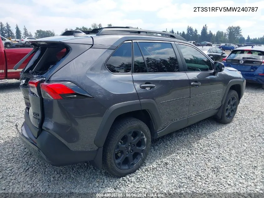 2021 Toyota Rav4 Trd Off-Road VIN: 2T3S1RFV5MW240787 Lot: 40025708