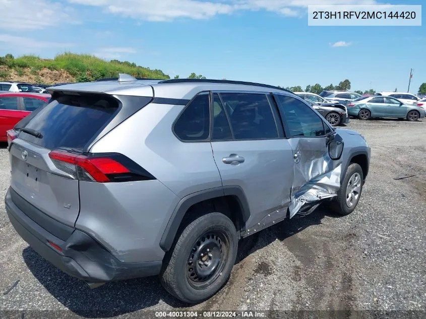 2021 Toyota Rav4 Le VIN: 2T3H1RFV2MC144420 Lot: 40031304