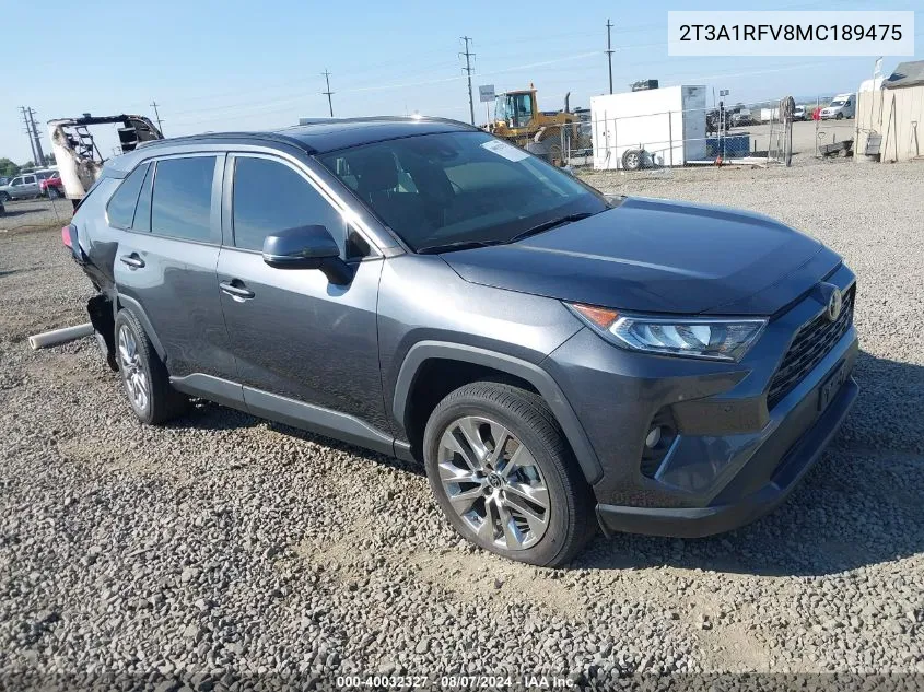 2021 Toyota Rav4 Xle Premium VIN: 2T3A1RFV8MC189475 Lot: 40032327