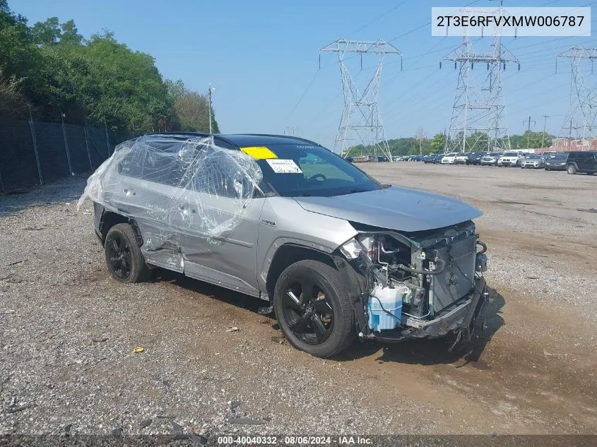 2T3E6RFVXMW006787 2021 Toyota Rav4 Hybrid Xse