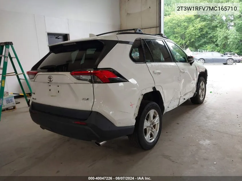 2021 Toyota Rav4 Xle VIN: 2T3W1RFV7MC165710 Lot: 40047226