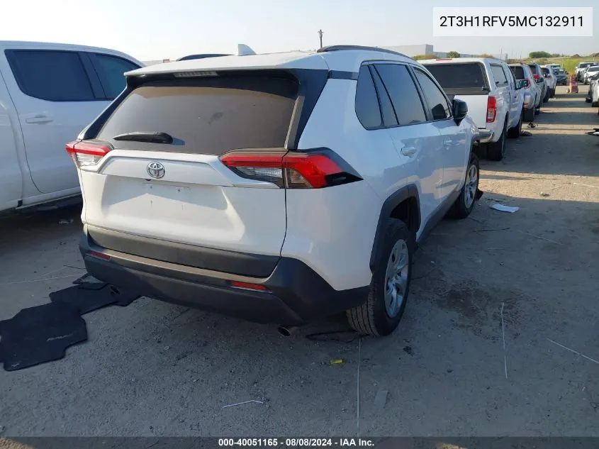 2021 Toyota Rav4 Le VIN: 2T3H1RFV5MC132911 Lot: 40051165