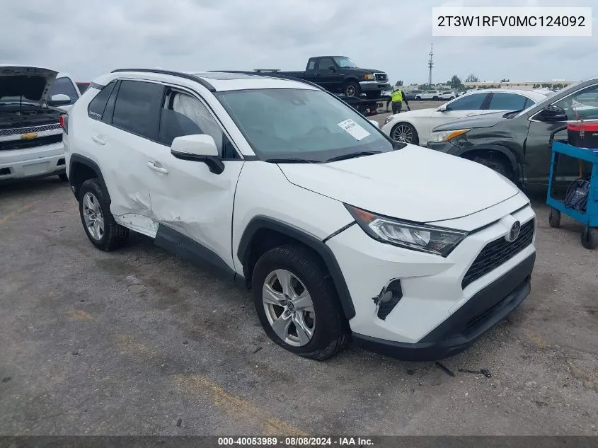 2T3W1RFV0MC124092 2021 Toyota Rav4 Xle/Xle Premium