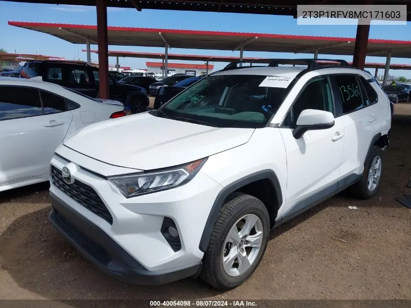 2021 Toyota Rav4 Xle VIN: 2T3P1RFV8MC171603 Lot: 40054098