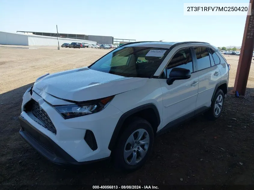 2021 Toyota Rav4 Le VIN: 2T3F1RFV7MC250420 Lot: 40056813