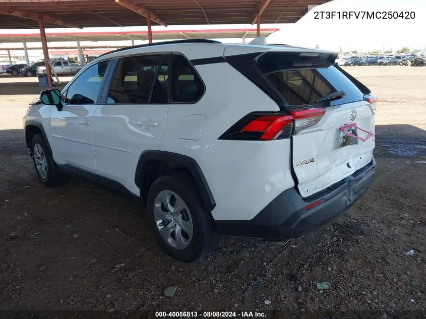 2T3F1RFV7MC250420 2021 Toyota Rav4 Le