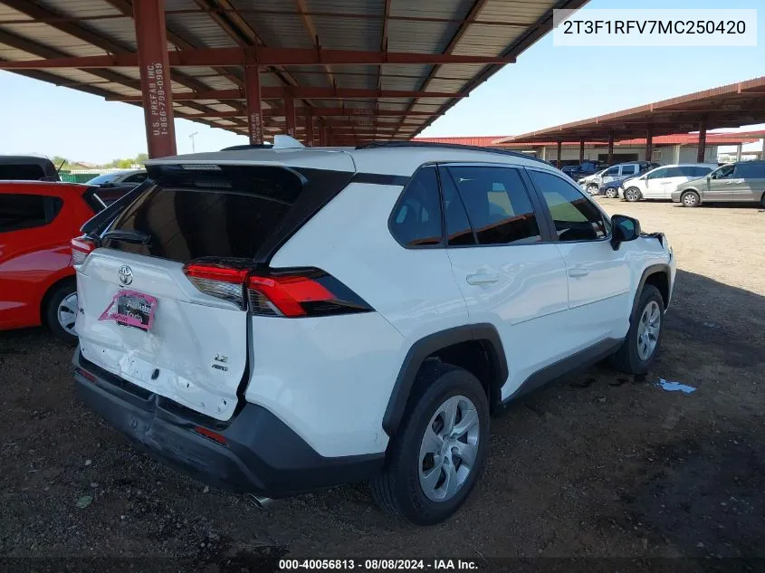 2T3F1RFV7MC250420 2021 Toyota Rav4 Le