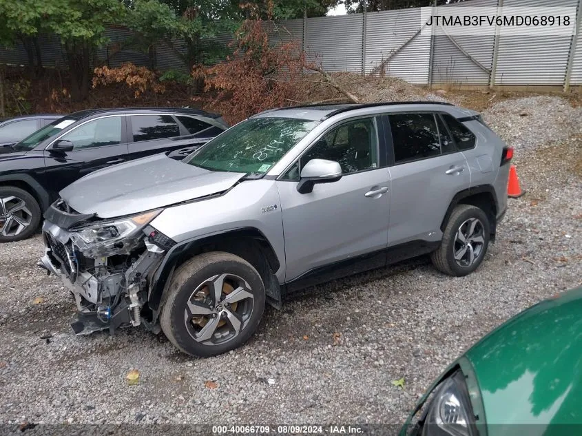 2021 Toyota Rav4 Prime Se VIN: JTMAB3FV6MD068918 Lot: 40066709