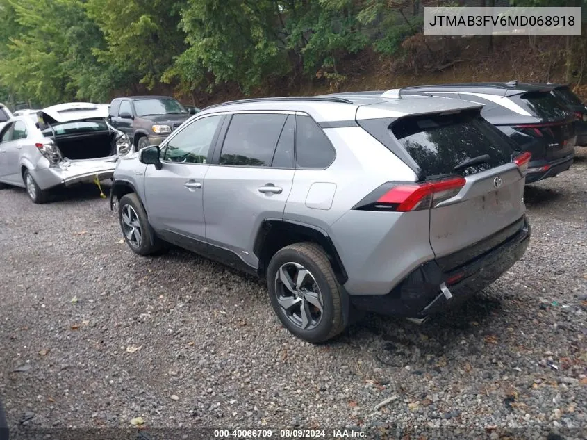 2021 Toyota Rav4 Prime Se VIN: JTMAB3FV6MD068918 Lot: 40066709