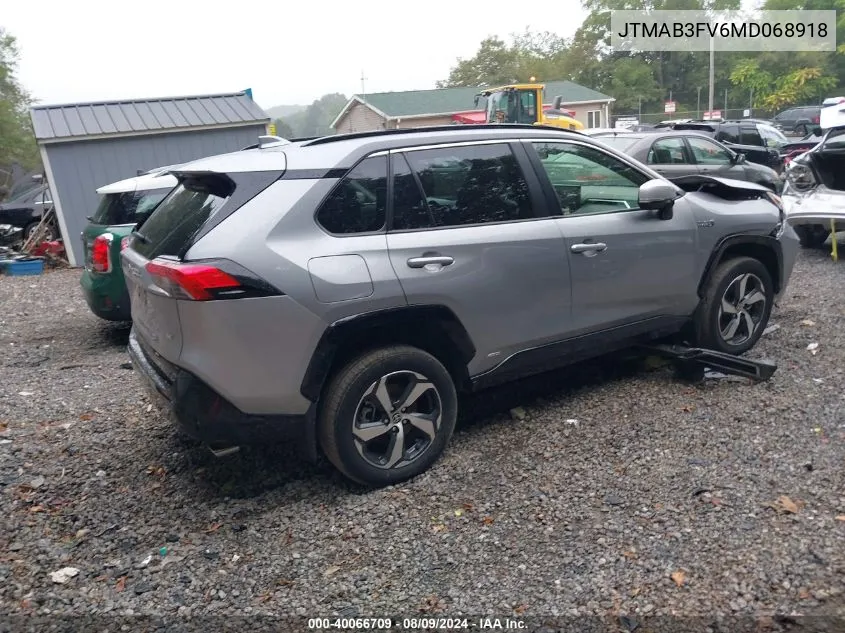 2021 Toyota Rav4 Prime Se VIN: JTMAB3FV6MD068918 Lot: 40066709