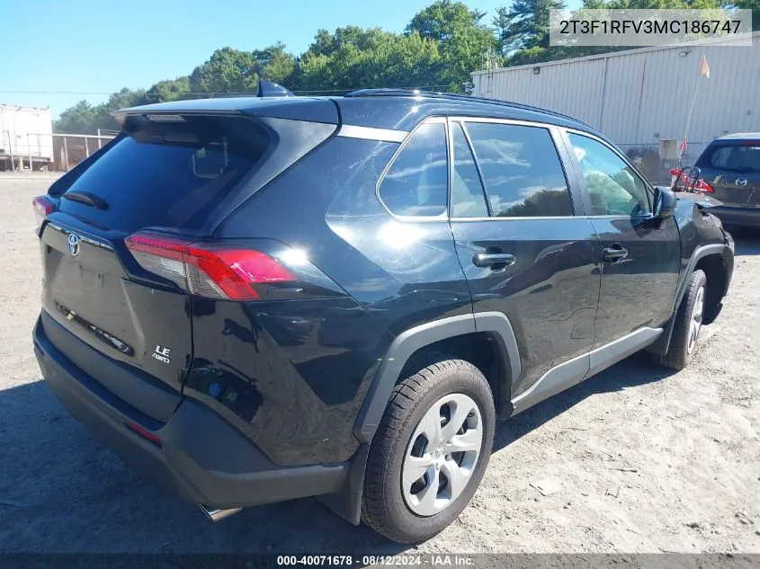 2T3F1RFV3MC186747 2021 Toyota Rav4 Le